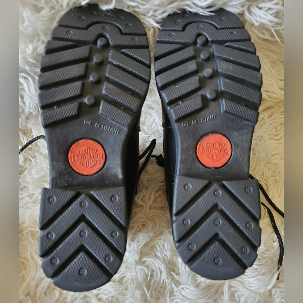 HARLEY DAVIDSON|WOMENS BLACK MOTORCYCLE BOOTS| SIZE 6.5 - Picture 10 of 12